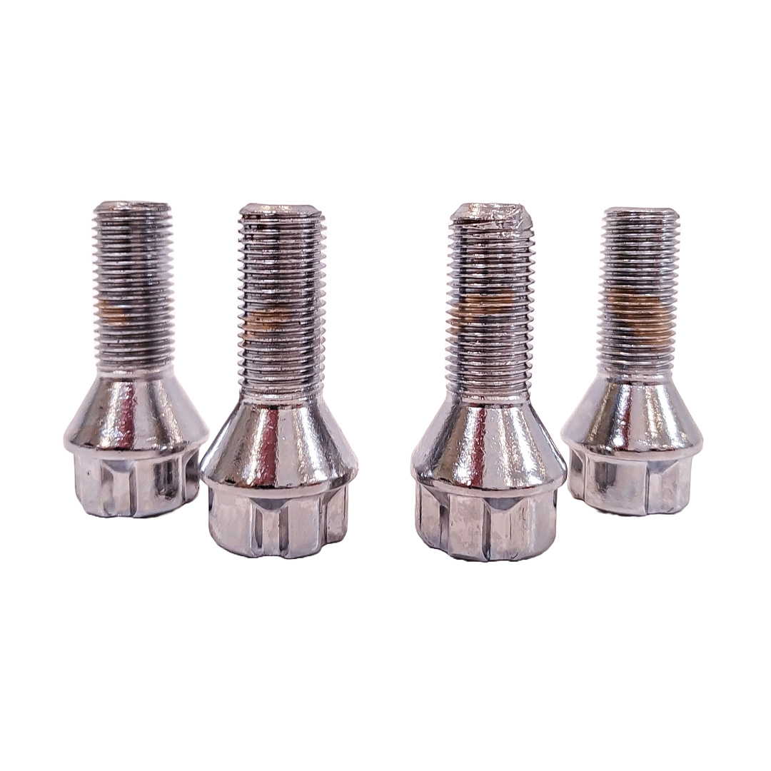 CONJUNTO DE BULONES ANTIRROBO CONJUNTO DE 4 BULONES + 2 LLAVES MEDIDAS  PASO DE ROSCA 12X1.25, HEXAGONO 19MM, LARGO 26MM. MARCAS: PEUGEOT / CITROËN / FIAT / SEAT CANTIDAD POR CAJA MASTER 50 - 4