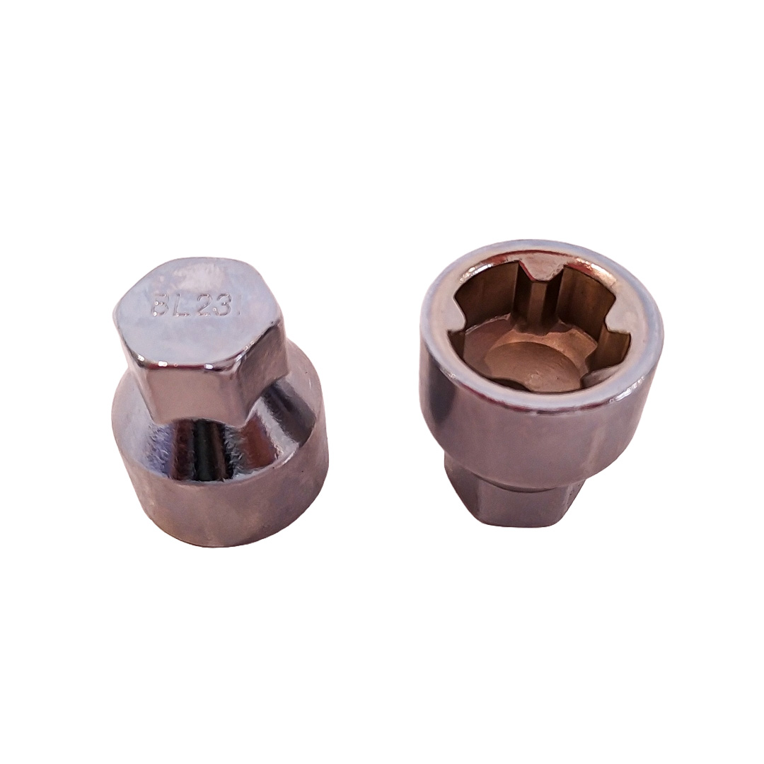 CONJUNTO DE BULONES ANTIRROBO CONJUNTO DE 4 BULONES + 2 LLAVES MEDIDAS  PASO DE ROSCA 12X1.25, HEXAGONO 17MM, LARGO 26MM. MARCAS: ALFA ROMEO / PEUGEOT / CITROEN - 3