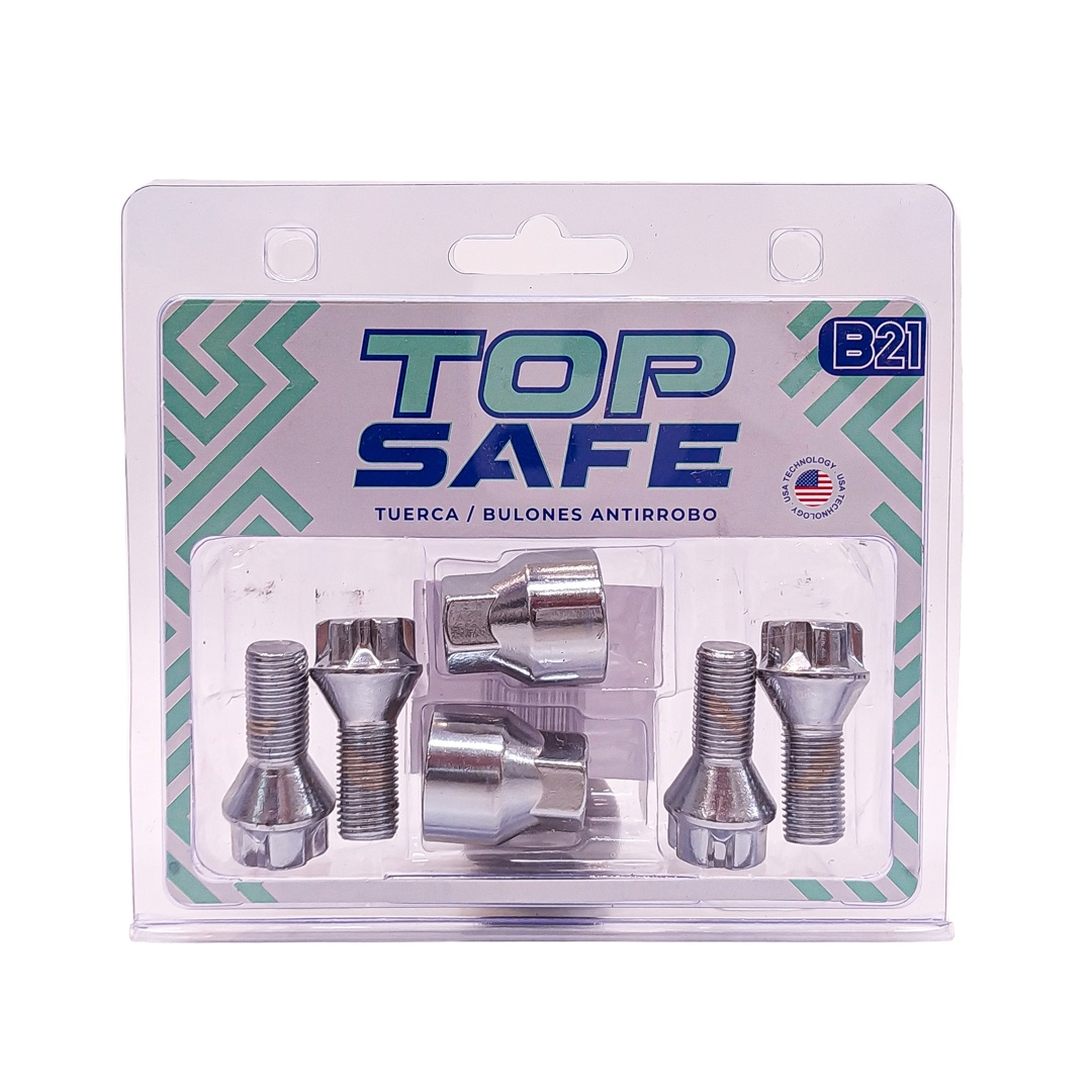 CONJUNTO DE BULONES ANTIRROBO CONJUNTO DE 4 BULONES + 2 LLAVES MEDIDAS PASO DE ROSCA 12X1.25, HEXAGONO 17MM, LARGO 22MM. MARCAS: ALFA ROMEO / CRHYSLER-DODGE / FIAT CANTIDAD POR CAJA MASTER 50