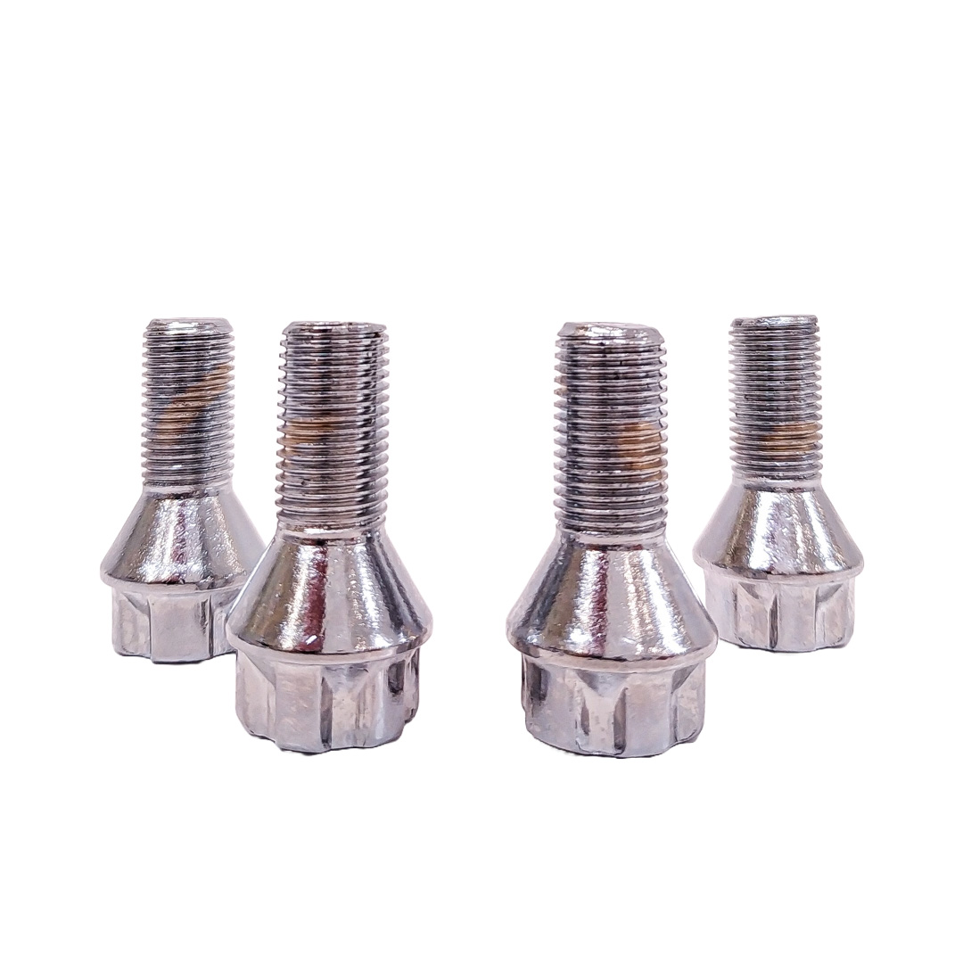 CONJUNTO DE BULONES ANTIRROBO CONJUNTO DE 4 BULONES + 2 LLAVES MEDIDAS  PASO DE ROSCA 12X1.25, HEXAGONO 17MM, LARGO 22MM. MARCAS: ALFA ROMEO / CRHYSLER-DODGE / FIAT CANTIDAD POR CAJA MASTER 50 - 4
