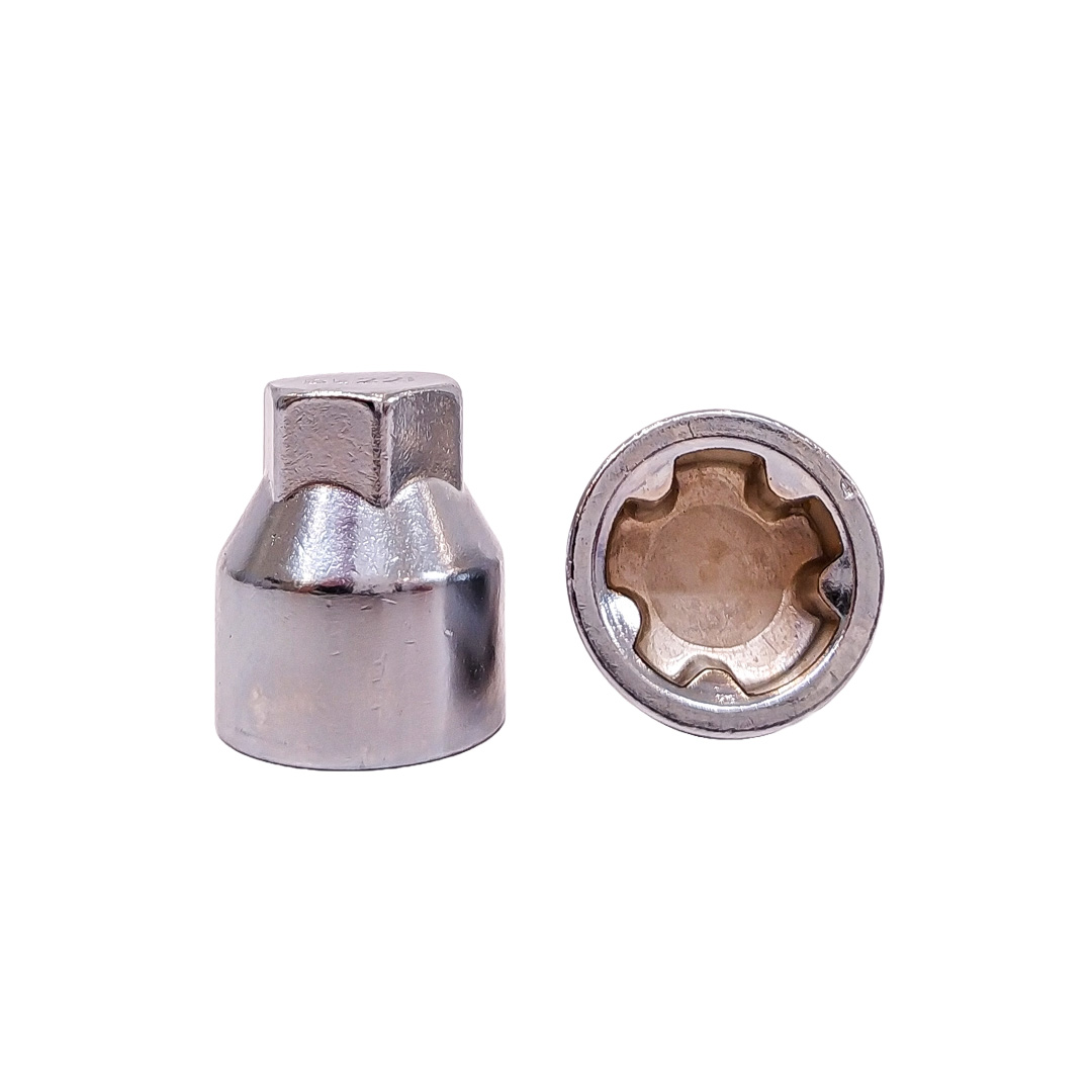 CONJUNTO DE BULONES ANTIRROBO CONJUNTO DE 4 BULONES + 2 LLAVES MEDIDAS  PASO DE ROSCA 14X1.5, HEXAGONO 17MM, LARGO 27MM. MARCAS: AUDI / MERCEDES BENZ / PORSCHE / VOLKSWAGEN CANTIDAD POR CAJA MASTER 50 - 3