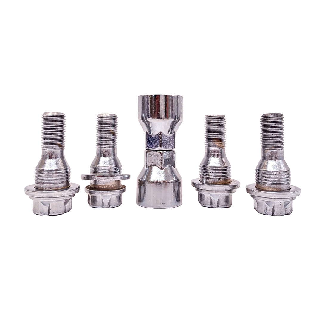 CONJUNTO DE BULONES ANTIRROBO CONJUNTO DE 4 BULONES + 2 LLAVES MEDIDAS  PASO DE ROSCA 12X1.25, HEXAGONO 17MM, LARGO 36MM. MARCAS: CITRÖEN / PEUGEOT - 3