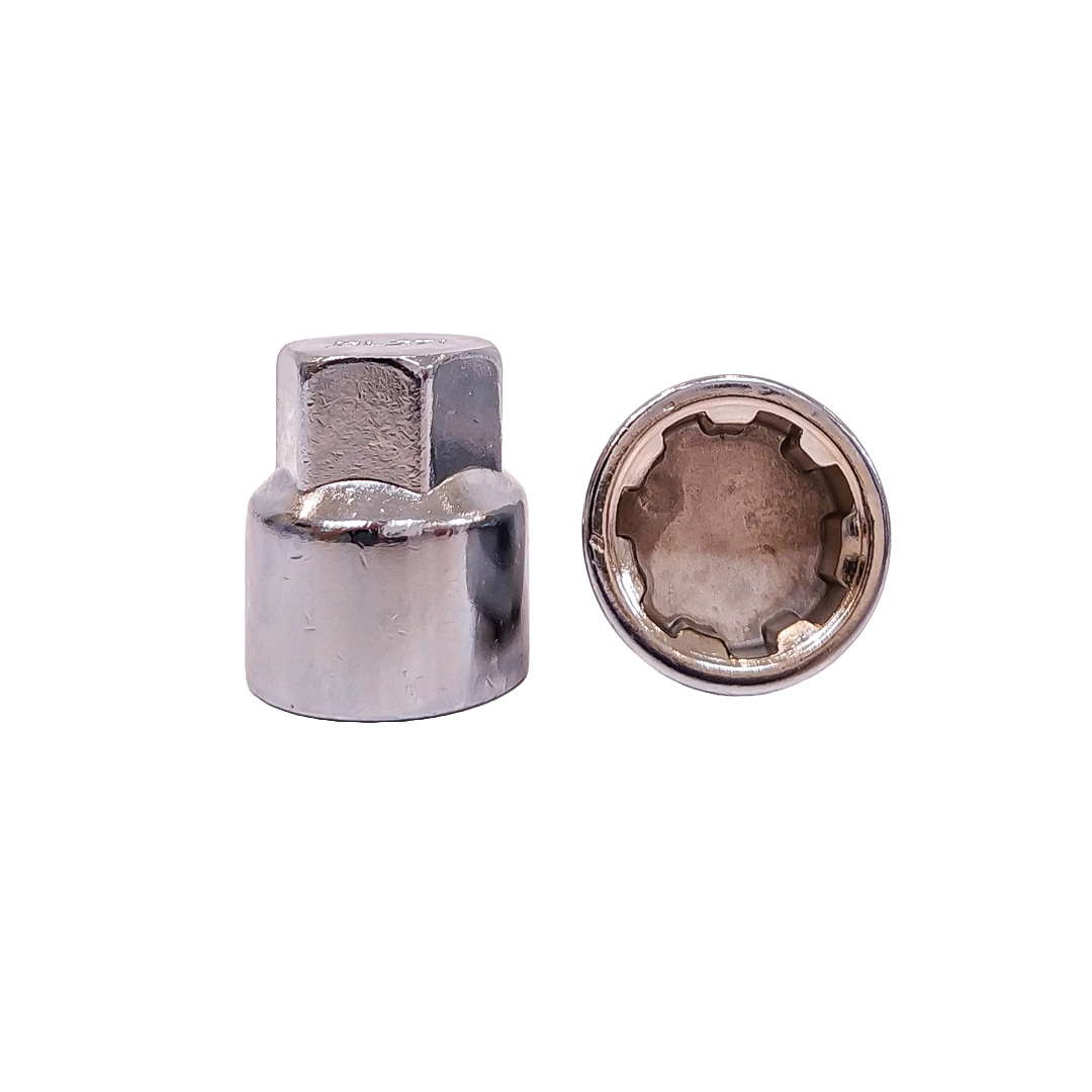 CONJUNTO DE BULONES ANTIRROBO CONJUNTO DE 4 BULONES + 2 LLAVES MEDIDAS  PASO DE ROSCA 14X1.5, HEXAGONO 19MM, LARGO 34MM. MARCAS: MERCEDES BENZ / VOLKSWAGEN - 3