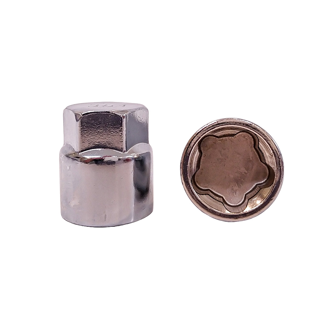 CONJUNTO DE BULONES ANTIRROBO CONJUNTO DE 4 BULONES + 2 LLAVES MEDIDAS  PASO DE ROSCA 12X1.5 CONICO, HEXAGONO 21MM, LARGO 26MM. MARCAS: TOYOTA / MITSUBISHI / CHERY / LIFAN CANTIDAD POR CAJA MASTER 50 - 3