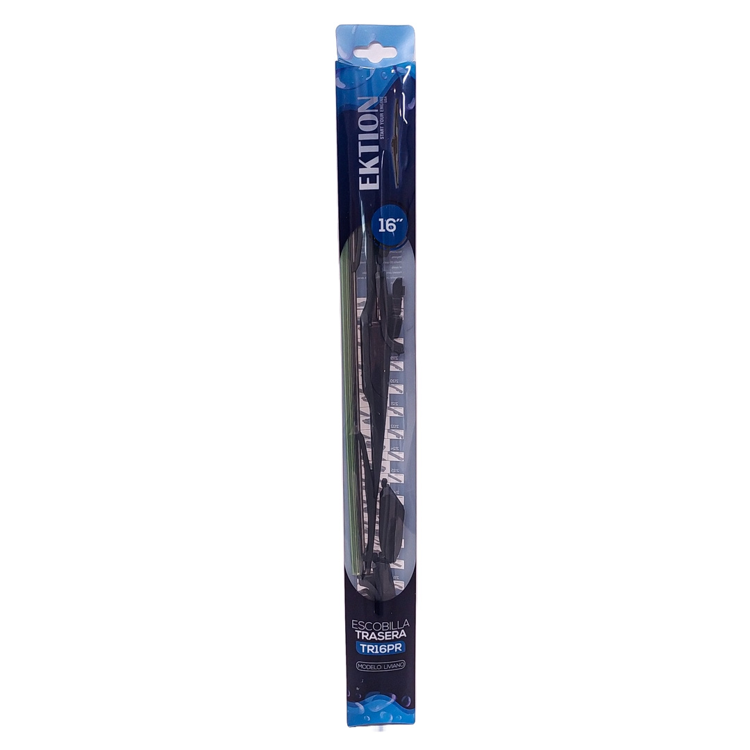 ESCOBILLA TRASERA FIT UNIVERSAL MULTI FUNCIONAL 16'' CURVA GOMA - 10 ENGANCHES (100% APLICACIONES) CANTIDAD POR CAJA MASTER 50