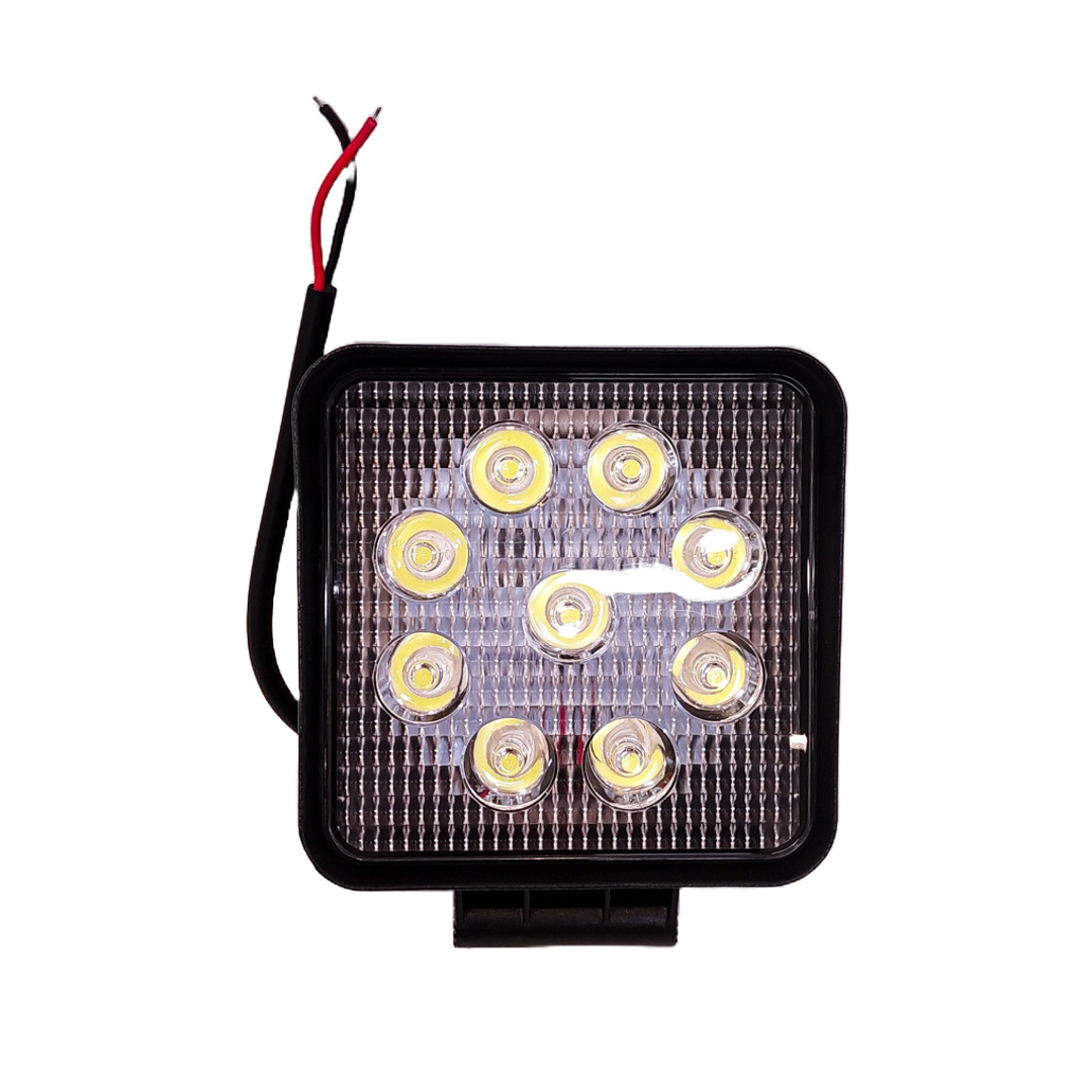 OFF ROAD FARO DE LED FARO DE 9 LED CUADRADO 27 WATTS 6CM PROFUNDIDAD BLANCO 12V - 24V ILUMINACION SPOT CANTIDAD POR CAJA MASTER 40 - 6