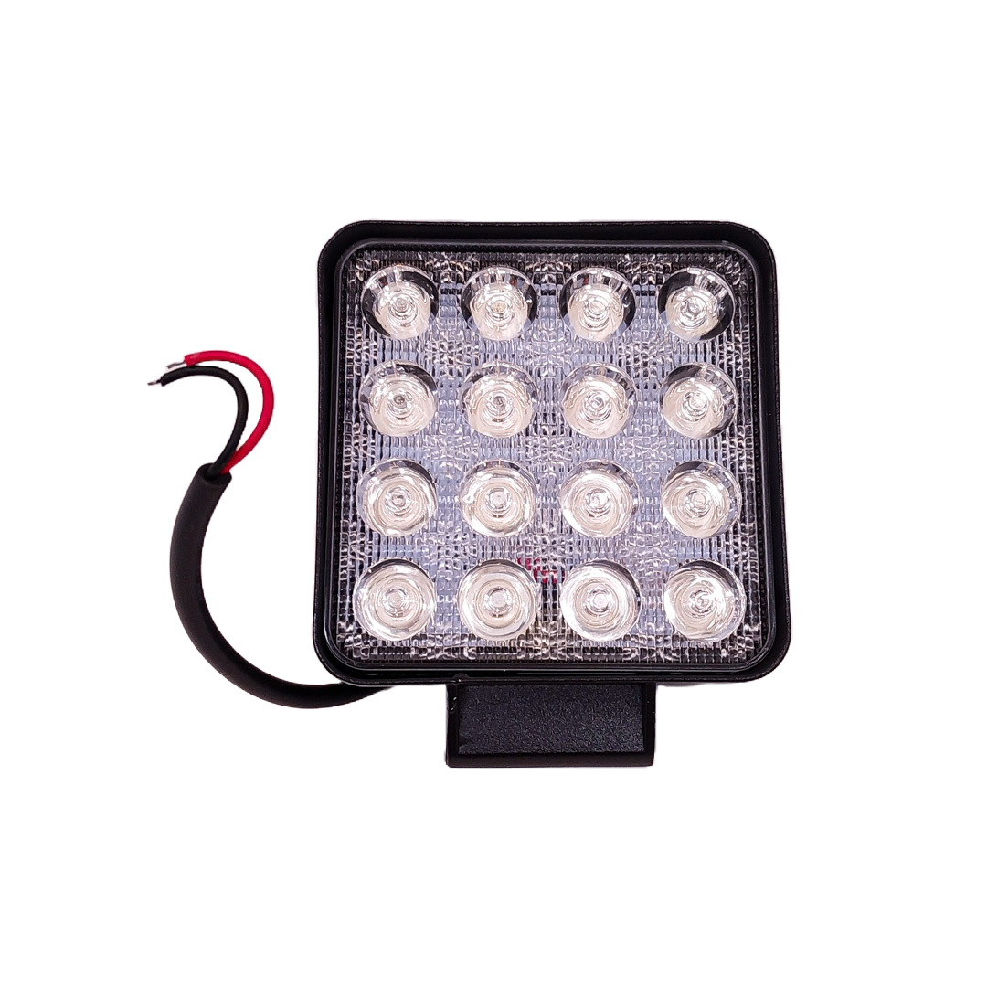OFF ROAD FARO DE LED FARO DE 16 LED CUADRADO 48 WATTS 6CM PROFUNDIDAD AZUL 12V - 24V ILUMINACION SPOT - 8
