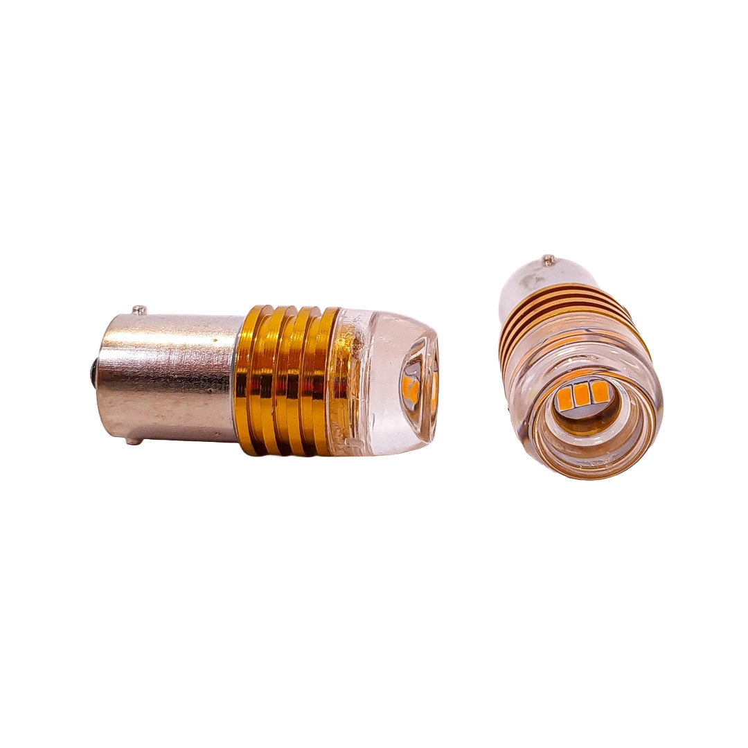 LED SEÑALIZACION CERAMIK BLISTER X 2 - 1141 - 1156 - P21W LED CERAMIK 5630   -AMARILLO 24V - BLISTER X 2 UNIDADES