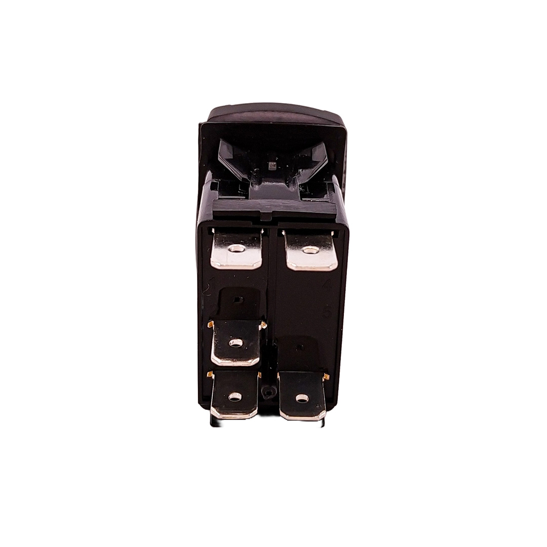 INTERRUPTOR BASCULANTE VOLTAJE DE ENTRADA: 12V-24V FUNCIÓN: ON / OFF (OPCIONAL) 5 PINES (OPCIONAL) MATERIAL: ABS + COBRE INTERRUPTOR BASCULANTE CON PATRÓN DE GRABADO LÁSER Y 2 LUCES LED - 3