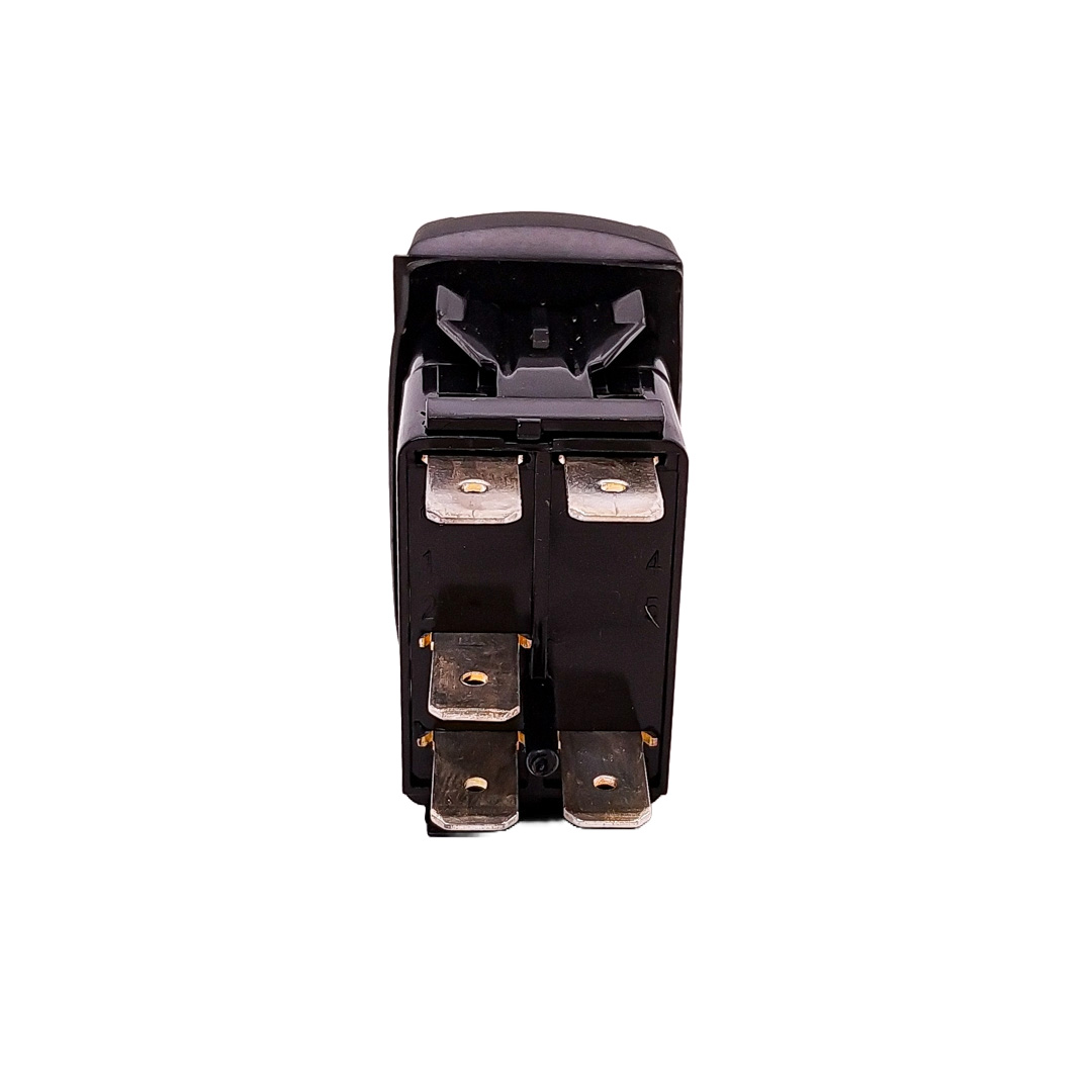 INTERRUPTOR BASCULANTE VOLTAJE DE ENTRADA: 12V-24V FUNCIÓN: ON / OFF (OPCIONAL) 5 PINES (OPCIONAL) MATERIAL: ABS + COBRE INTERRUPTOR BASCULANTE CON PATRÓN DE GRABADO LÁSER Y 2 LUCES LED - 3