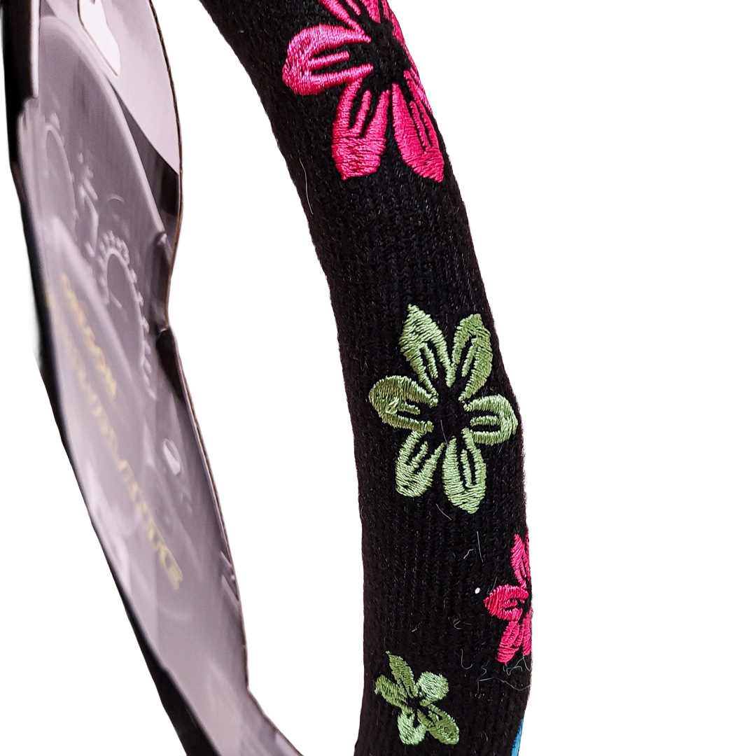 CUBRE VOLANTE MODELO FLORES DE PRIMAVERA   38*8.2CM 25 UNIDADES POR CAJA - 3