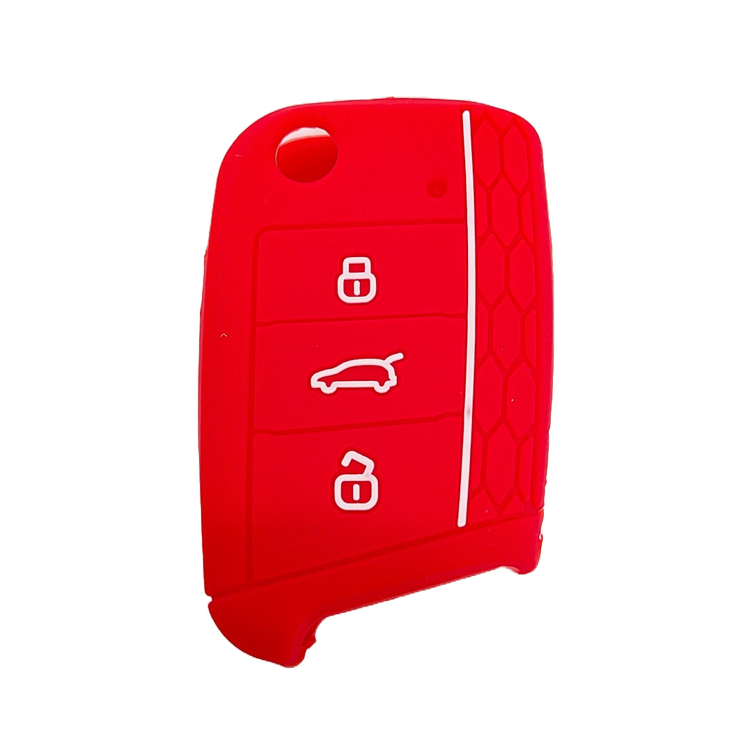 CUBRE LLAVE DE SILICONA VW MK7 - GTI - VIRTUS - GOLF - POLO - VENTO RED - 2