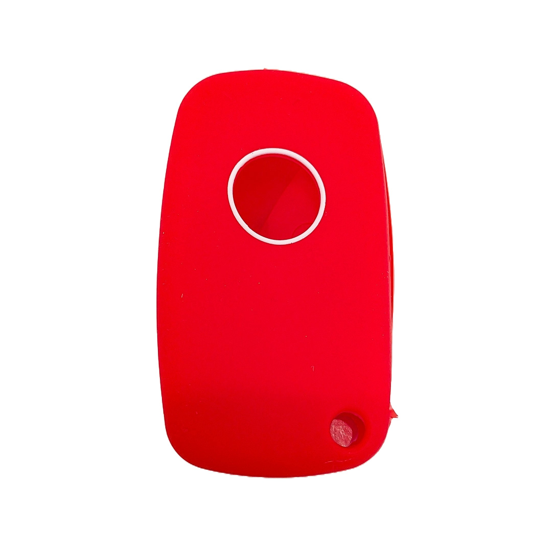 CUBRE LLAVE DE SILICONA FIAT QUBO - DUCATO - 500 - DOBLO - BRAVO - COLOR ROJO - 3
