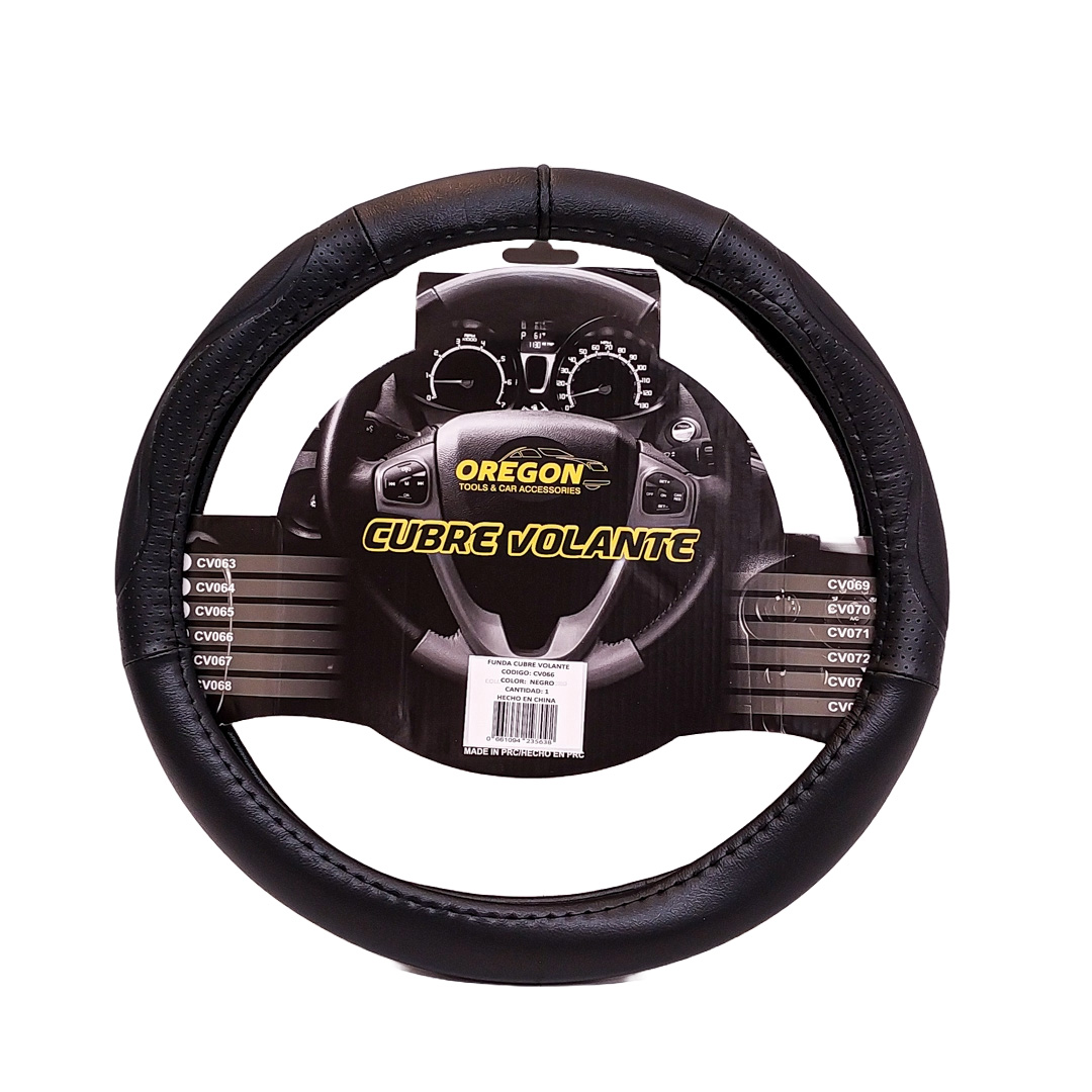 CUBRE VOLANTE MODELO NASCAR CUERO SINTENTICO NEGRO / CELESTE 38*8.2CM 25 UNIDADES POR CAJA - 6
