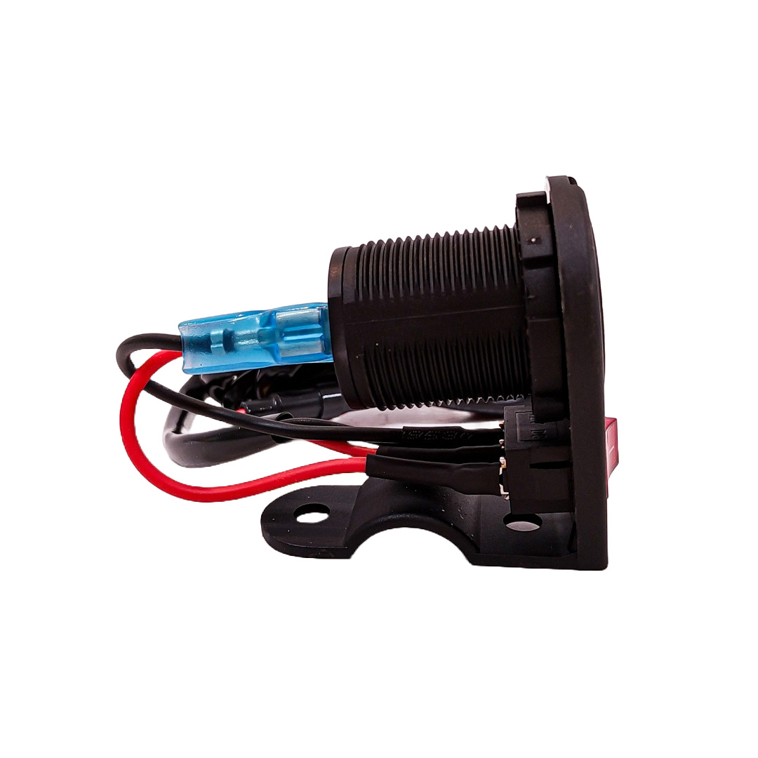 ACCESORIO PARA CELULAR TOMA 12V USB DUAL 5V - 3.1A  CON INTERRUPTOR DE ENCENDIDO USO ESPECIAL PARA MOTOS - 3