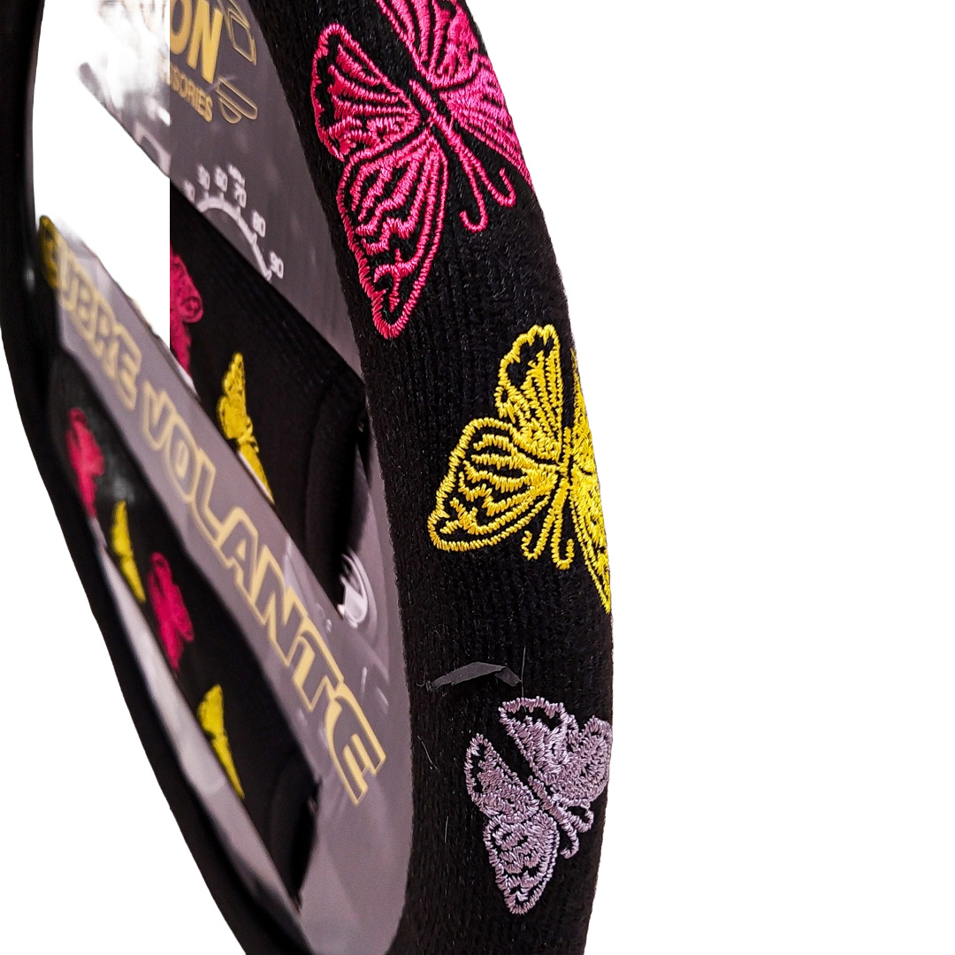 CUBRE VOLANTE MODELO BUTTERFLY MARIPOSAS 38*8.2CM 25 UNIDADES POR CAJA - 4