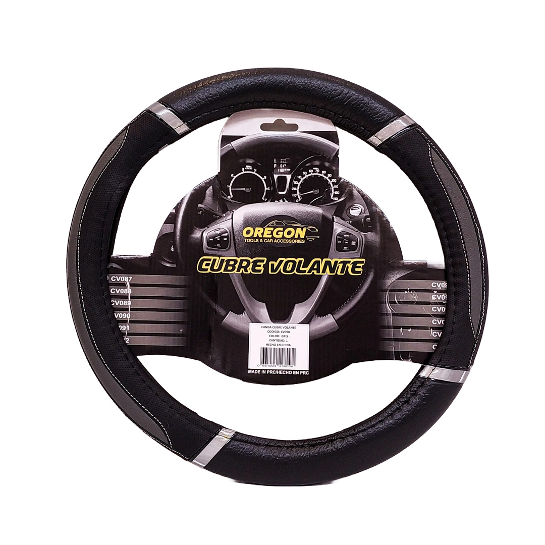 CUBRE VOLANTE MODELO NASCAR CUERO SINTENTICO NEGRO / NARANJA 38*8.2CM 25 UNIDADES POR CAJA - 4