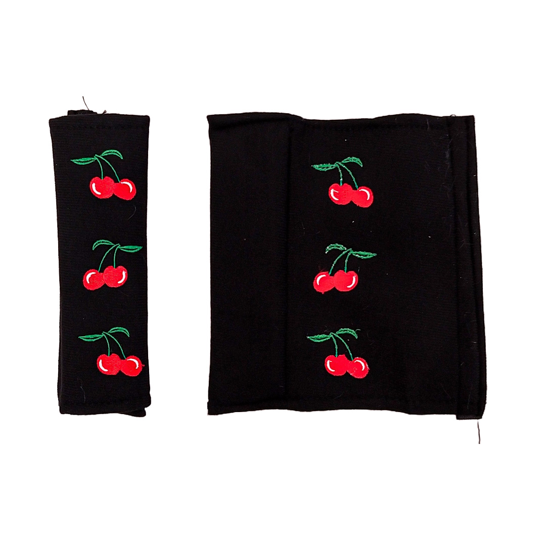 KIT CUBRE VOLANTE + CUBRE CINTURÓN MODELO PACHA CEREZAS CHERRY  38*8.2CM 25 UNIDADES POR CAJA - 4