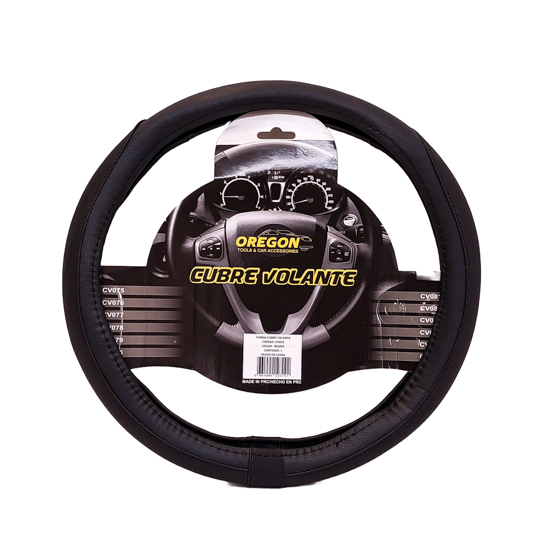 CUBRE VOLANTE MODELO TC2000 CUERO SINTENTICO NEGRO / NEGRO 38*8.2CM 25 UNIDADES POR CAJA - 4