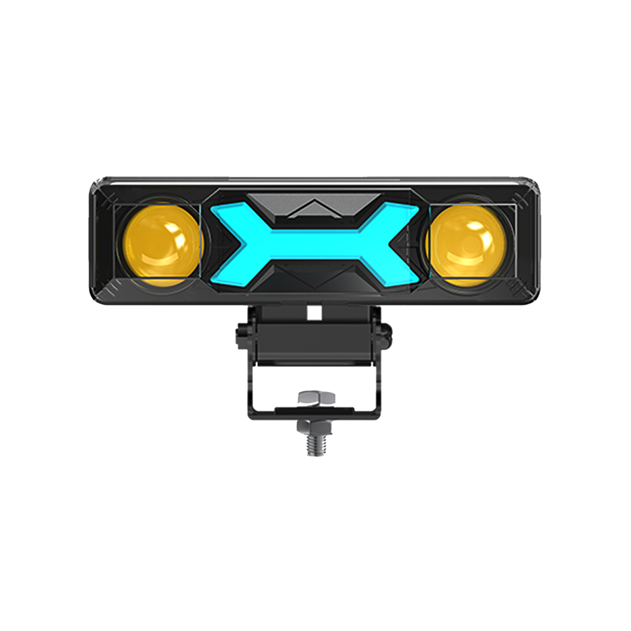 OFF ROAD FARO DE LED UNIVERSAL LUZ LED BLANCA Y AMBAR CON FUNCIONES ESTABLE Y FLASH INDIVIDUALES Y COMBINADAS 9V-36V 1 LED - 40 WATTS MEDIDAS 140 * 30 * 75 (mm)