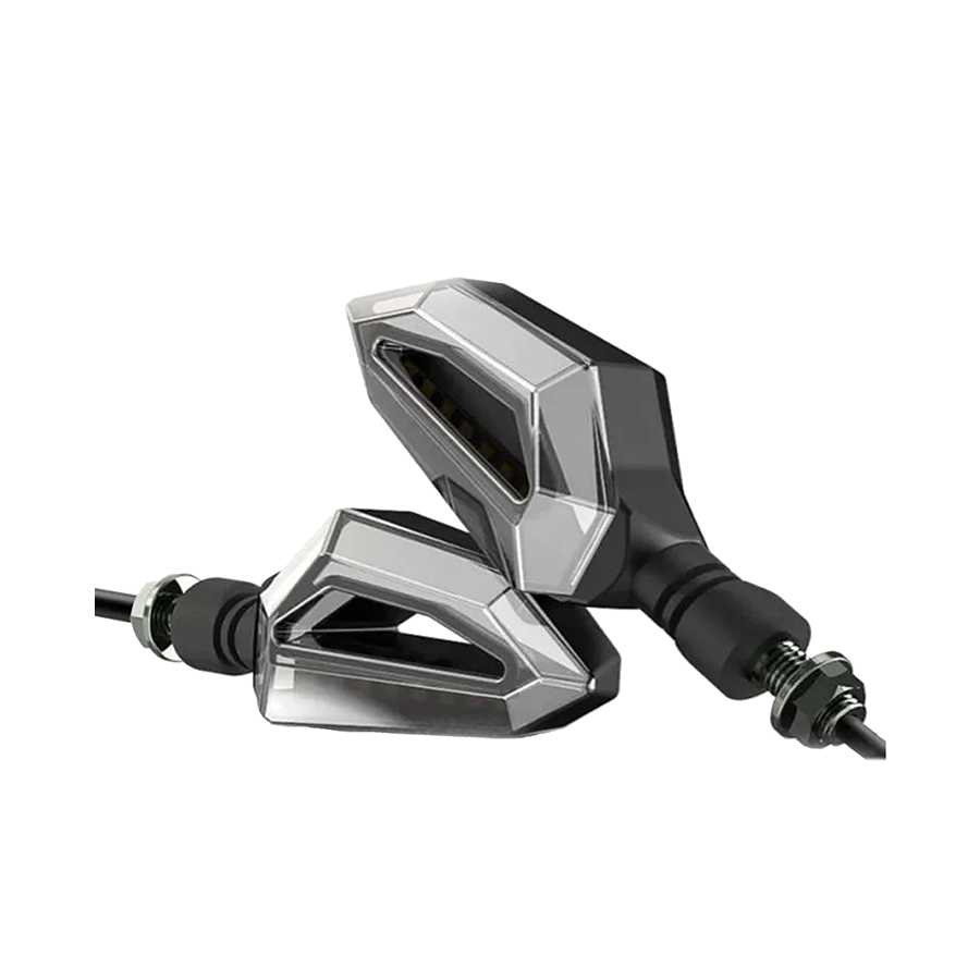 OFF ROAD FARO DE LED DE MOTO GIRO PARA MOTO CON LUZ LED RUNNING AMBAR Y LUZ DE GIRO AMBAR 12V  - JUEGO DE 2 UNIDADES MEDIDAS 140*94*43 (mm) - 8
