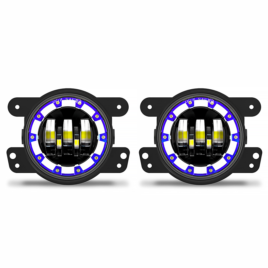 OFF ROAD FARO DE LED JUEGO FARO LED 3.5 30W 9 LED FARO AUXILIAR CON FICHA Y  CABLE DE INSTALACION INCLUIDO + ARO BLANCO Y AMBAR. CANTIDAD POR CAJA MASTER 20 - 9