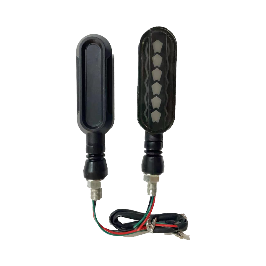 OFF ROAD FARO DE LED UNIVERSAL - LUZ DE GIRO GIRO PARA MOTO CON LUZ LED RUNNING BLANCA Y LUZ DE GIRO AMBAR 12V  - JUEGO DE 2 UNIDADES MEDIDAS 115*30*80mm