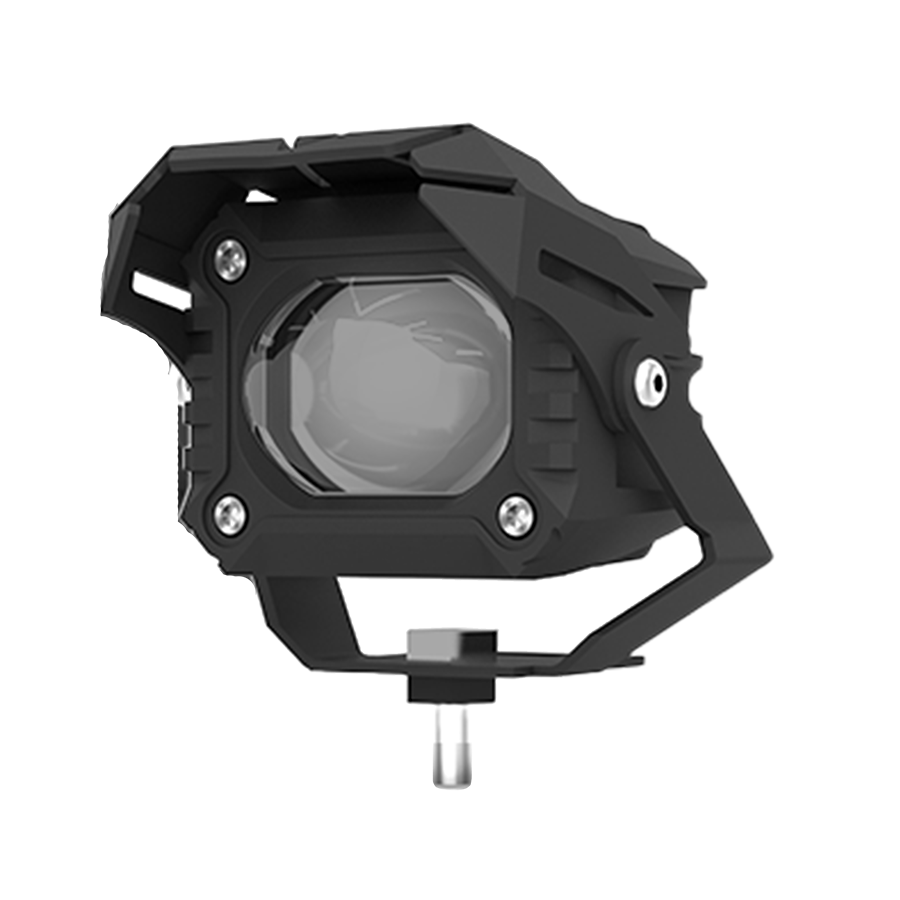 OFF ROAD FARO DE LED UNIVERSAL LUZ LED BLANCA Y AMBAR ESTABLE CON OJO DE ANGEL DAYTIME RUNNING ROJO Y ARO BLANCO 9V-36V 1 LED - 40 WATTS MEDIDAS 59*77*88 (mm)