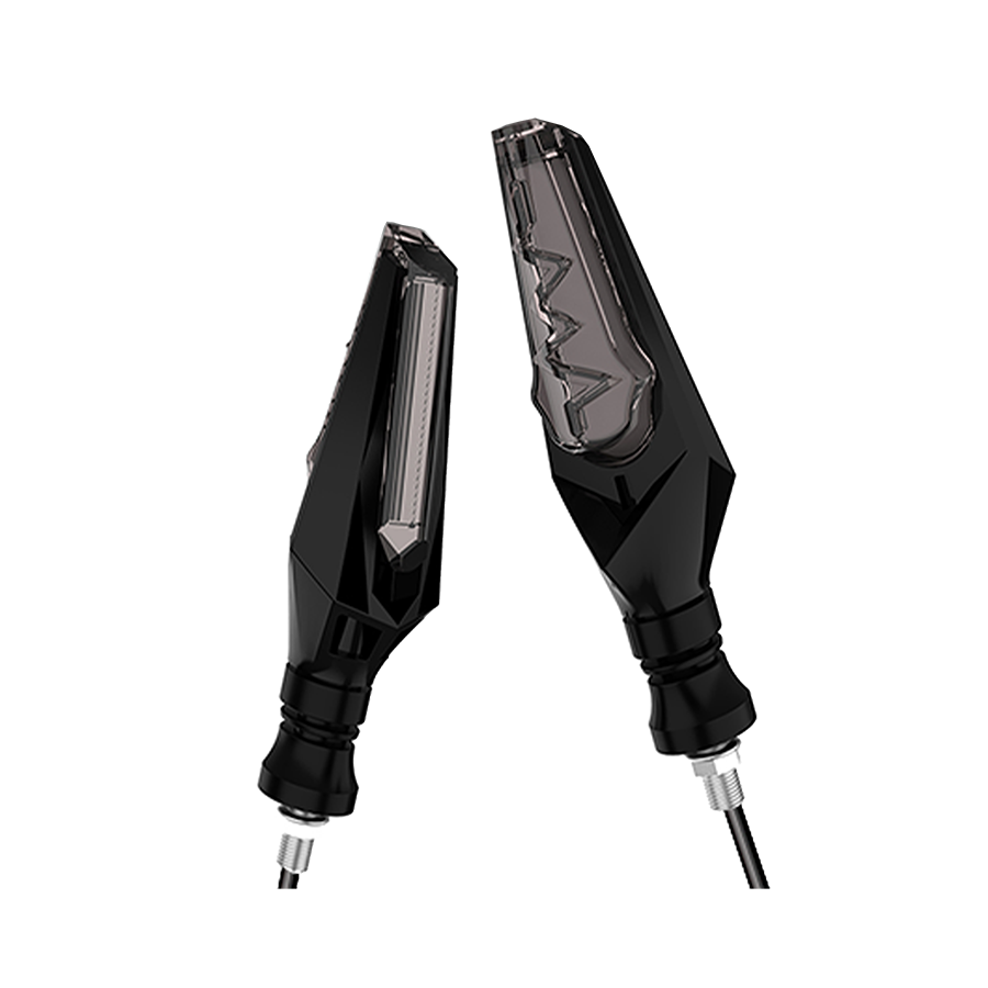 OFF ROAD FARO DE LED UNIVERSAL - LUZ DE GIRO GIRO PARA MOTO CON LUZ LED RUNNING AMBAR Y LUZ DE GIRO AMBAR 12V - JUEGO DE 2 UNIDADES MEDIDAS 360 * 29*27(mm)
