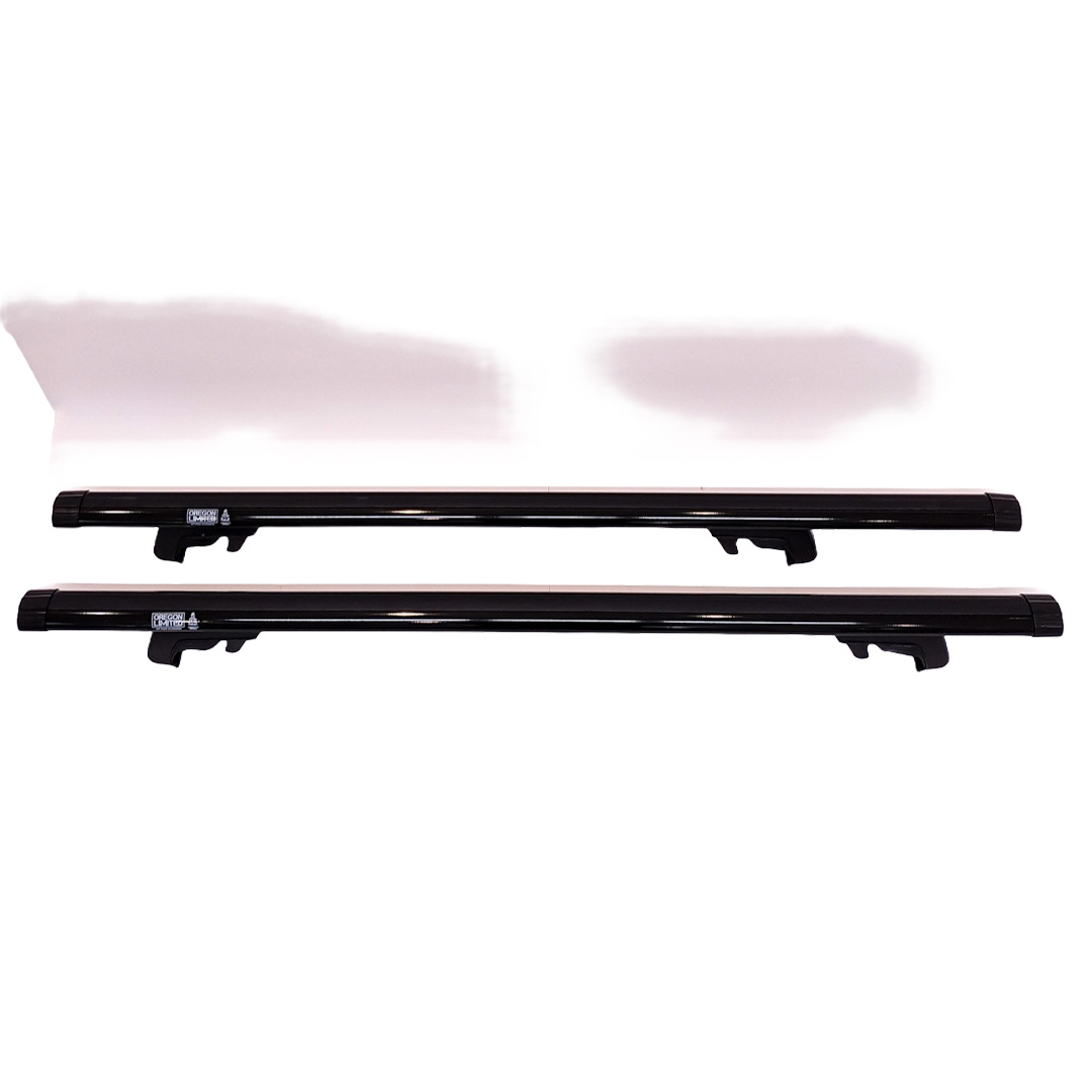 PORTAEQUIPAJE DE TECHO UNIVERSAL DE ALUMINIO OVALADO NEGRO 1.20 METROS CON LLAVE - 2
