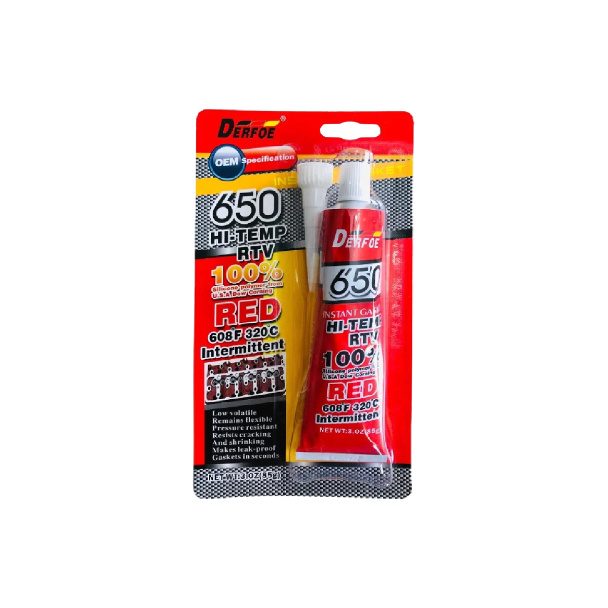 PEGA JUNTA HIGH TEMP SILICONE 85 GR. CANTIDAD POR CAJA MASTER 144