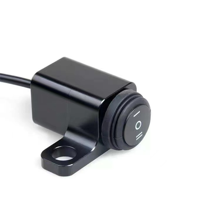 INTERRUPTOR UNIVERSAL TECLA ON / OFF 2 POSICIONES PARA MANUBRIO DE MOTO 12V
