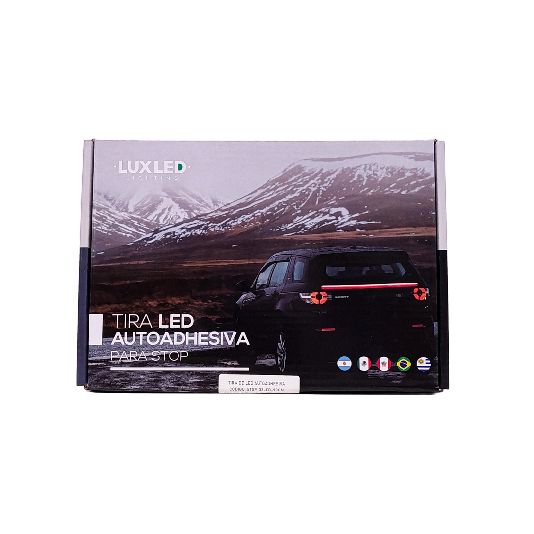 TIRA DE LED DRL TIRA DE LED AUTOADHESIVA DE GOMA DRL ROJA PARA STOP Y MARCHA ATRÁS TRASERA 90 CM - 2
