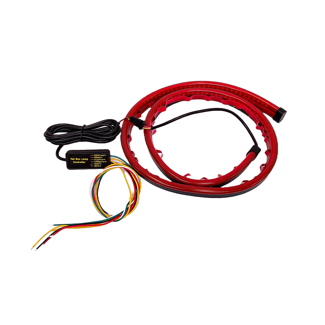 TIRA DE LED DRL TIRA DE LED AUTOADHESIVA DE GOMA DRL ROJA PARA STOP Y MARCHA ATRÁS TRASERA 100 CM
