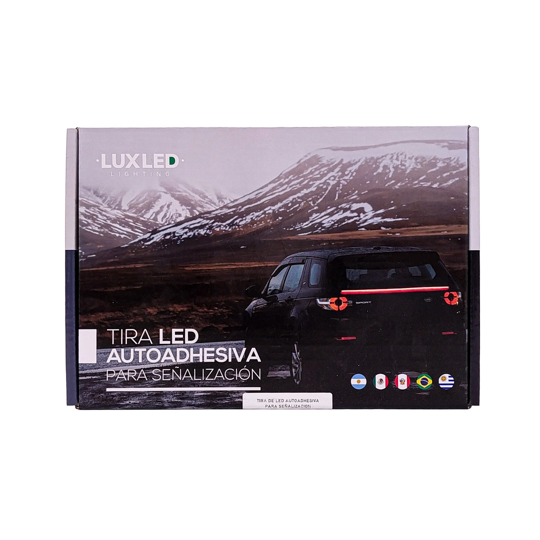 TIRA DE LED DRL TIRA DE LED AUTOADHESIVA PREMIUM PARA SEÑALIZACION DRL COLOR ROJO 3 CHIP - 1,5M POSICIÓN/GIRO/STOP Y MARCHA ATRÁS - 3