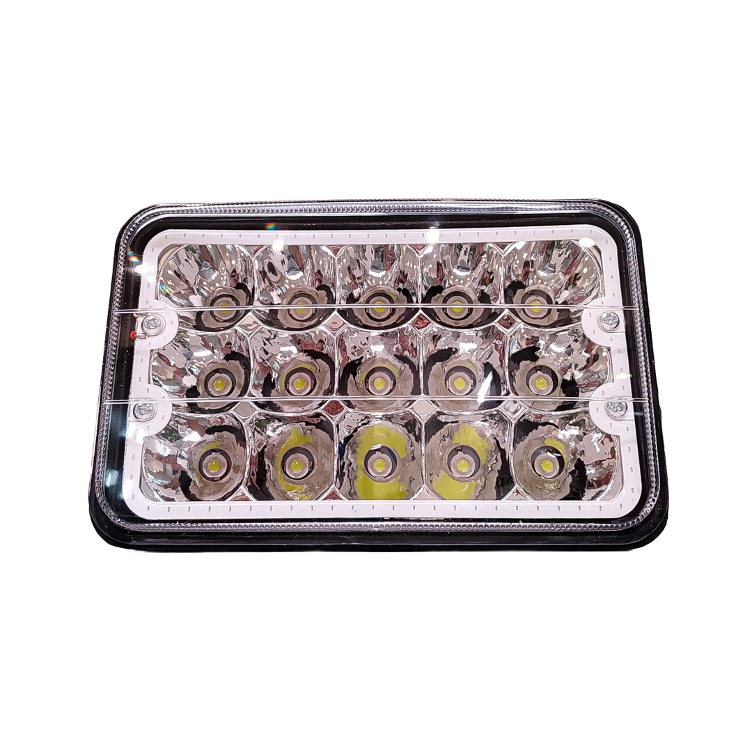 OFF ROAD FARO DE LED UNIVERSAL LUZ LED BLANCA CON FUNCION ALTA Y BAJA Y OJO DE ANGEL AZUL 9V-36V 15 LED - 45 WATTS  MEDIDAS 5" - 2