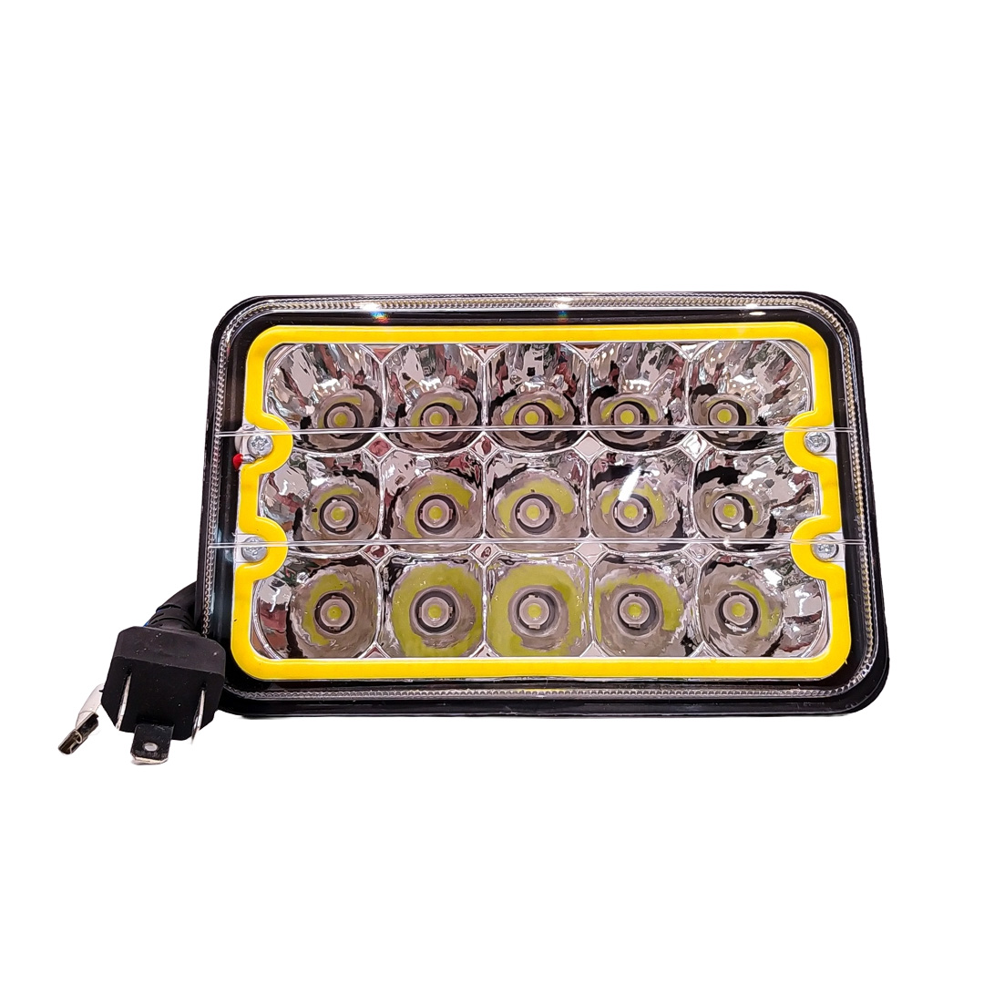 OFF ROAD FARO DE LED UNIVERSAL LUZ MULTILED BLANCA Y AMBAR CON FUNCION ALTA Y BAJA  9V-36V 15 LED - 45 WATTS  MEDIDAS 5" - 2