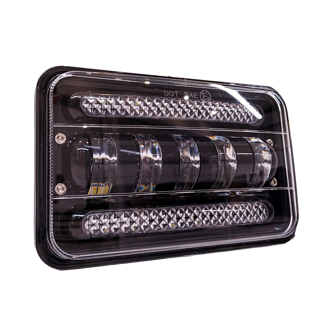 OFF ROAD FARO DE LED UNIVERSAL LUZ MULTILED BLANCA CON FUNCION ALTA Y BAJA  9V-36V 80 WATTS  MEDIDAS 5" - 3