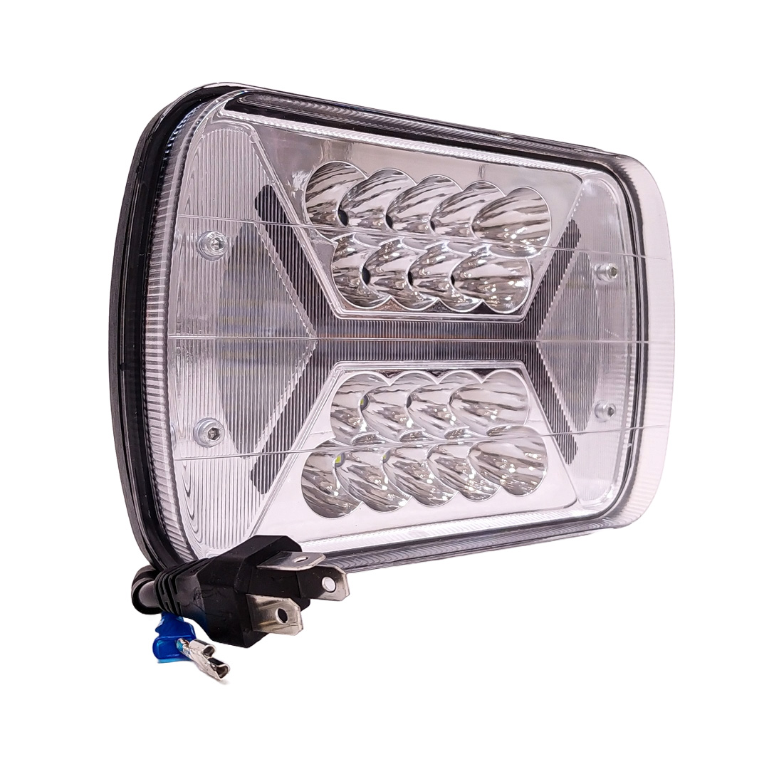OFF ROAD FARO DE LED UNIVERSAL LUZ MULTILED BLANCA Y AMBAR CON FUNCION ALTA Y BAJA  9V-36V 140 WATTS  MEDIDAS 7" - 3