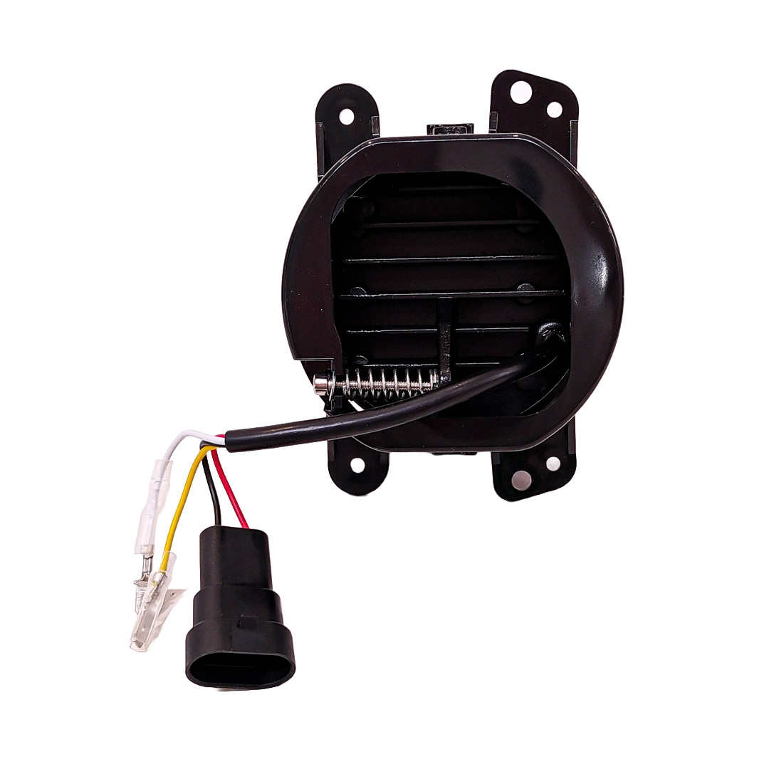 OFF ROAD FARO DE LED UNIVERSAL LUZ LED BLANCA CON OJO DE ANGEL BLANCO Y FUNCION DE GIROS Y BALIZAS AMBAR CON CABLEADO DE INSTALACION Y TECLA AUXILIAR 9V-36V 3 - LED 40 WATTS - JUEGO DE 2 UNIDADES MEDIDAS 4" - 5