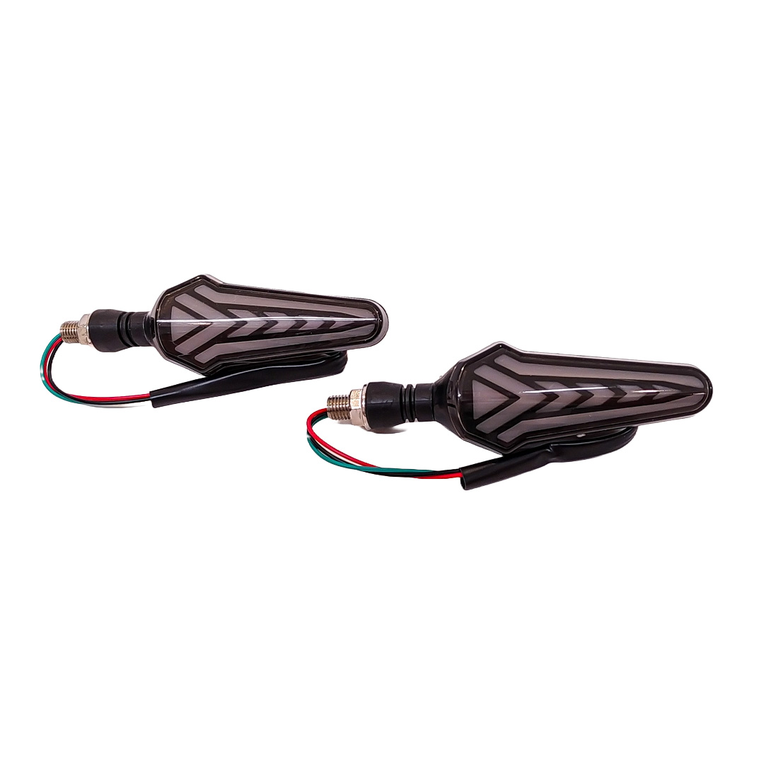 OFF ROAD FARO DE LED UNIVERSAL - LUZ DE GIRO GIRO PARA MOTO CON LUZ LED RUNNING BLANCA Y LUZ DE GIRO AMBAR 12V  - JUEGO DE 2 UNIDADES MEDIDAS 145*90 (mm) - 3