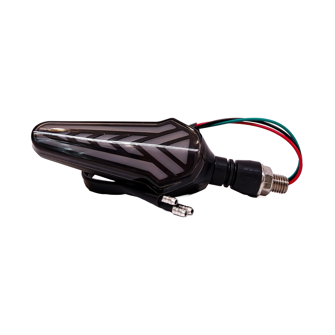 OFF ROAD FARO DE LED UNIVERSAL - LUZ DE GIRO GIRO PARA MOTO CON LUZ LED RUNNING BLANCA Y LUZ DE GIRO AMBAR 12V  - JUEGO DE 2 UNIDADES MEDIDAS 145*90 (mm) - 4
