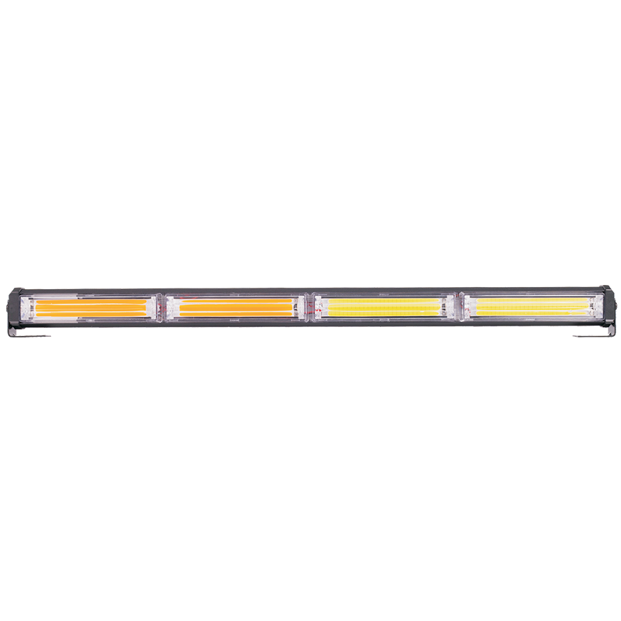 OFF ROAD BARRA LED COB DUAL 12-36V BLANCA Y AMBAR 4 BLOQUES COB 60W FLASH 10 FUNCIONES 600X40X45MM  INCLUYE TOMA A 12V CON INTERRUPTOR ON / OFF Y MANEJO DE FUNCIONES DESTELLANTES - 2