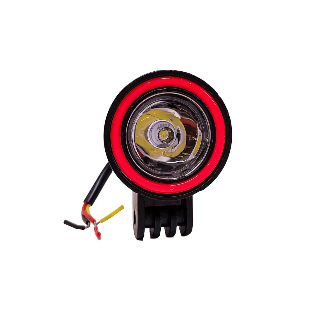 OFF ROAD FARO DE LED UNIVERSAL LUZ LED BLANCA ESTABLE CON OJO DE ANGEL ROJO CON FUNCION FLASH 9V-36V 2 LED - 18 WATTS  MEDIDAS 53*80*53(mm) - 2