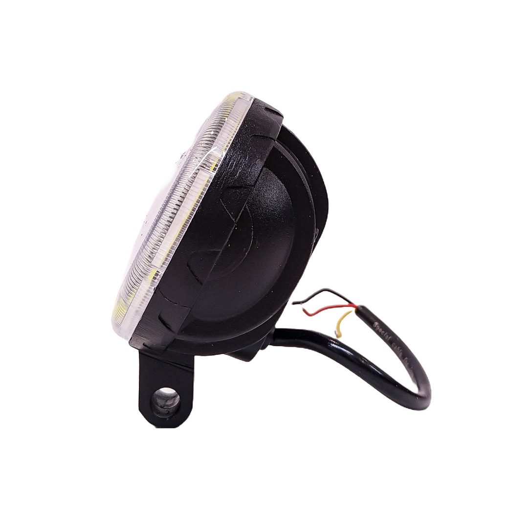 OFF ROAD FARO DE LED LUZ LED BLANCA ESTABLE CON OJO DE ANGEL ROJO CON FUNCION FLASH 9V-36V 4 LED - 12 WATTS  MEDIDAS 105*55(mm) - 2