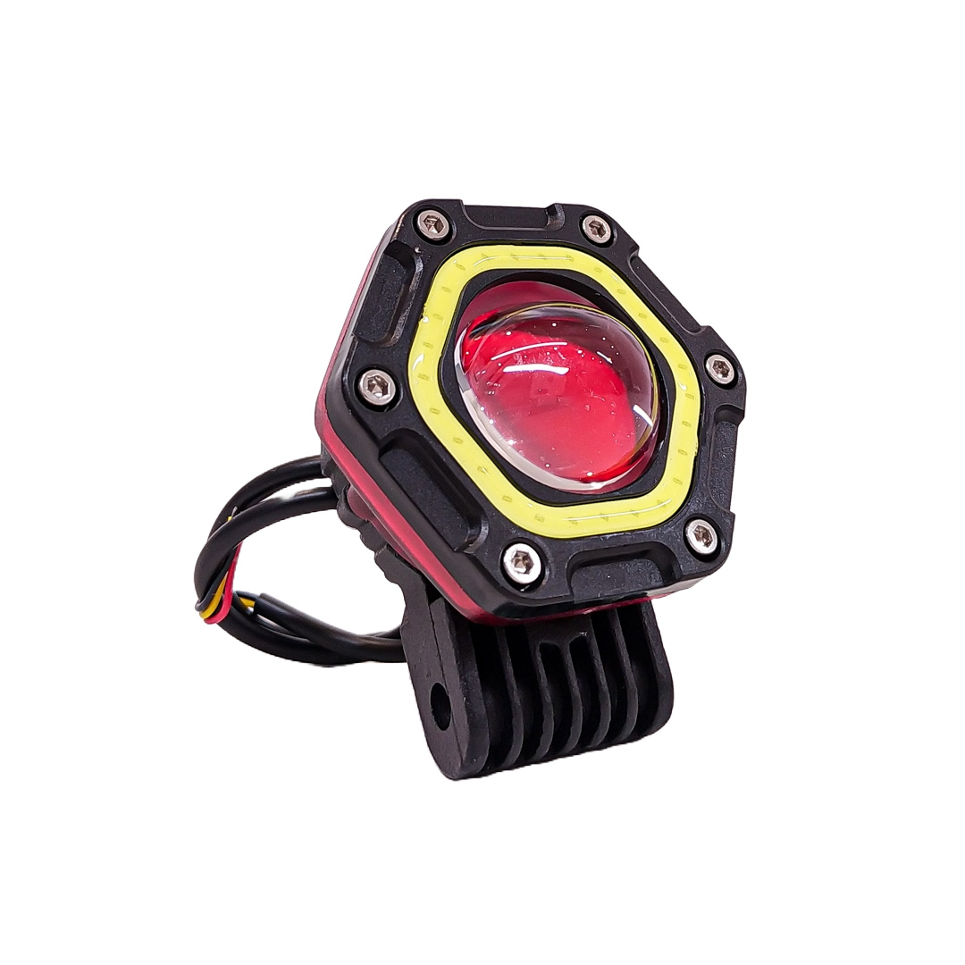 OFF ROAD FARO DE LED UNIVERSAL LUZ LED BLANCA ESTABLE CON FUNCION FLASH Y OJO DE ANGEL BLANCO 9V-36V 1 LED - 40 WATTS MEDIDAS 58*65*100(mm)