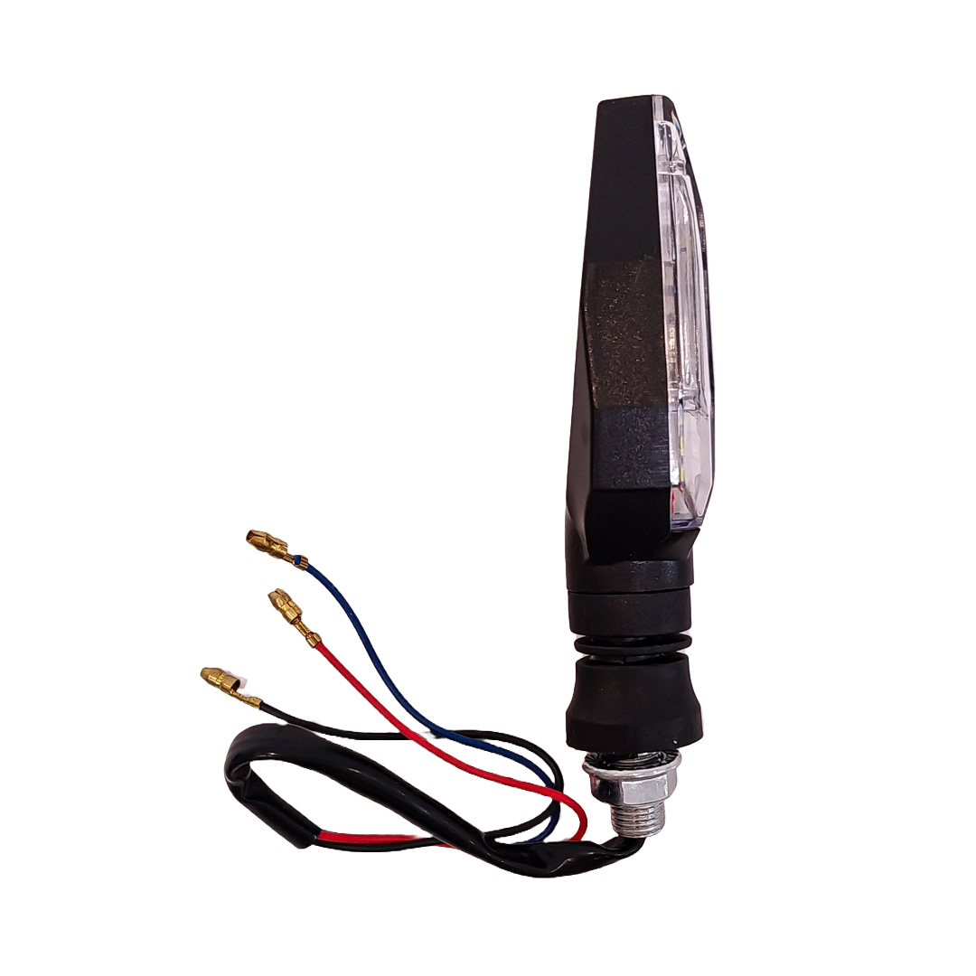 OFF ROAD FARO DE LED UNIVERSAL - LUZ DE GIRO GIRO PARA MOTO CON LUZ LED RUNNING BLANCA Y LUZ DE GIRO AMBAR 12V  - JUEGO DE 2 UNIDADES MEDIDAS 70*38*24 (mm) - 2