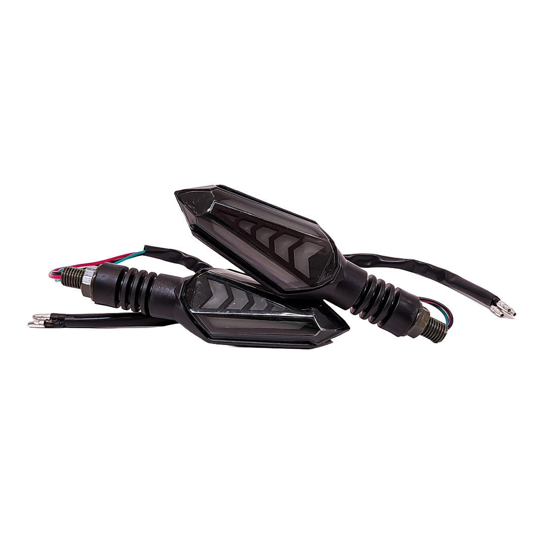 OFF ROAD FARO DE LED UNIVERSAL - LUZ DE GIRO GIRO PARA MOTO CON LUZ LED RUNNING AMBAR Y LUZ DE GIRO AMBAR 12V - JUEGO DE 2 UNIDADES MEDIDAS 135*40*35 (mm)