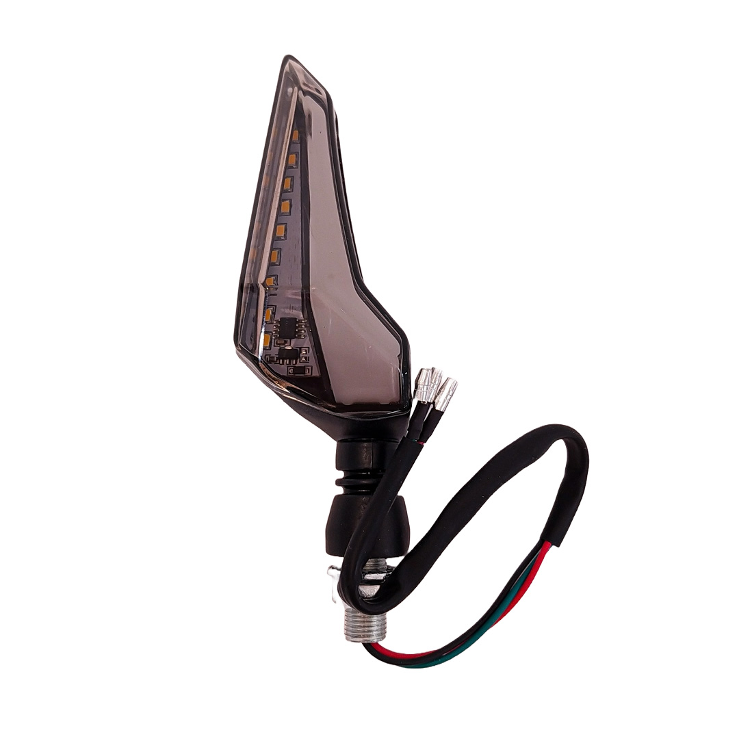 OFF ROAD FARO DE LED UNIVERSAL - LUZ DE GIRO GIRO PARA MOTO CON LUZ LED RUNNING BLANCA Y LUZ DE GIRO AMBAR 12V - JUEGO DE 2 UNIDADES MEDIDAS 145*100 (mm)