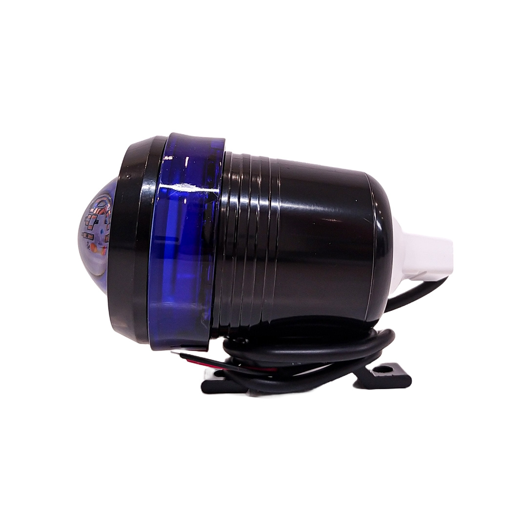 OFF ROAD FARO DE LED UNIVERSAL LUZ LED BLANCA ESTABLE CON FUNCION FLASH Y ARO AZUL 9V-36V 1 LED - 20 WATTS  MEDIDAS 110*65 (mm) - 2